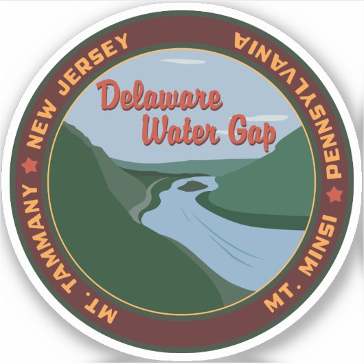 Delaware Water Gap Sticker (Voorkant)