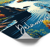 Delaware Water Gap vintage reisillustratie Poster (Hoek)