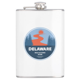 Delaware Wild en Schilderachtig rivier Heupfles