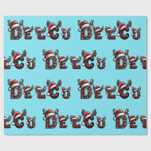 Delco Kerst Cadeaupapier (Vlak)
