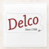 DELCO (R) sinds 1789 Glazen Onderzetter (Voorkant)