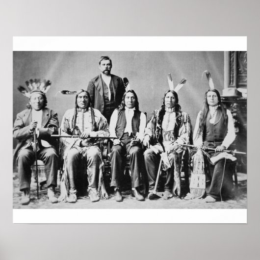 Delegatie van Sioux-chefs onder leiding van Red Cl Poster (Voorkant)