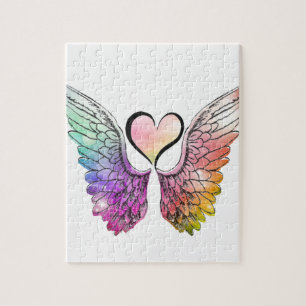 Delen - Angel Wings en Heart Legpuzzel