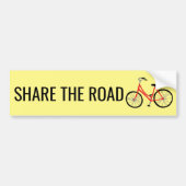 DELEN DE RODE RODE RODE fietsenlijst Bumpersticker (Voorkant)