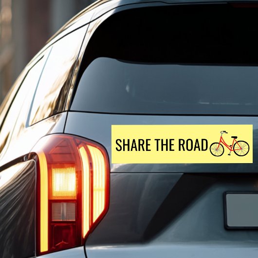 DELEN DE RODE RODE RODE fietsenlijst Bumpersticker