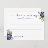 Delen Een Herinnering Bloemrijke Elegante Script F Briefkaart (Voorkant / Achterkant)