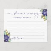 Delen Een Herinnering Bloemrijke Elegante Script F Briefkaart (Voorkant)