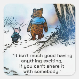 Delen is BIJZONDER Vierkante Sticker