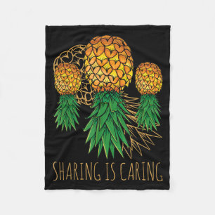 Delen Is Zorgen Ananas Hawaii Fruit Zomer Fleece Deken