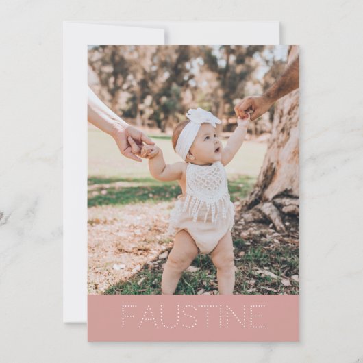 Delen van de adoptie "Faustine" Feestdagenkaart (Voorkant)