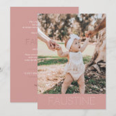 Delen van de adoptie "Faustine" Feestdagenkaart (Voorkant / Achterkant)