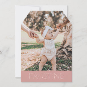 Delen van de adoptie "Faustine" Feestdagenkaart