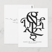 Delen van een tekenpostkaart briefkaart (Voorkant / Achterkant)