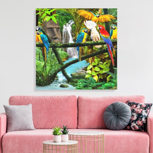 DELEN VAN HET GEHIDDEN OERWOUD CANVAS AFDRUK (Insitu (Woonkamer))