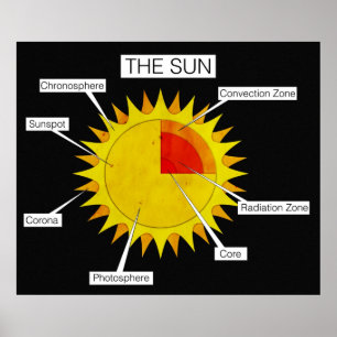 Delen van het Sun Classroom-Poster Poster