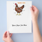 Delen van kippen flyer (Hand)