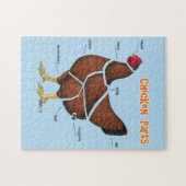 Delen van kippen legpuzzel (Horizontaal)