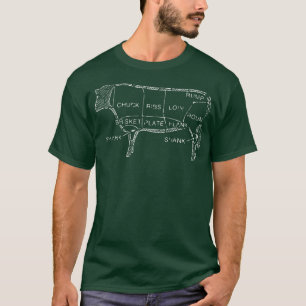 Delen van Koe van vleeskuikens van levensmiddelenk T-shirt