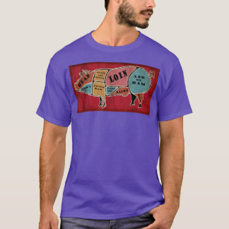 Delen van varkensstapels, delen van varkensschroot t-shirt