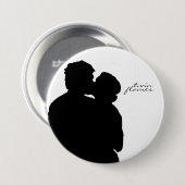 Delena "Twin Flames"-Button Ronde Button 7,6 Cm (Voorkant /achterkant)
