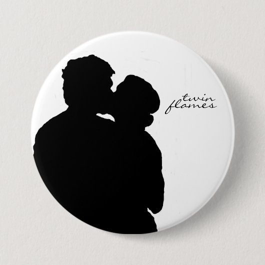 Delena "Twin Flames"-Button Ronde Button 7,6 Cm (Voorkant)