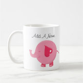 D'éléphant tasse faite sur commande rose pour (Gauche)