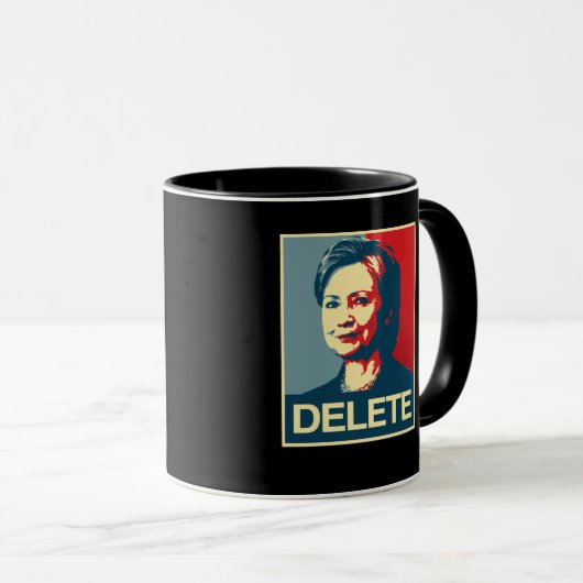 DELETE - Anti-Hillary Poster - Anti-Hillary -.pn Mok (Voorkant rechts)