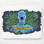 Delete Soul – Cyberpunk Glitch Horror Muismat (Voorkant)