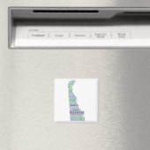 Deleware Word Cloud Magneet (Insitu (Vaatwasser))