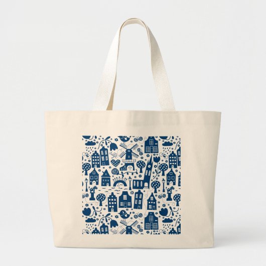 Delf Blue Grote Tote Bag (Voorkant)