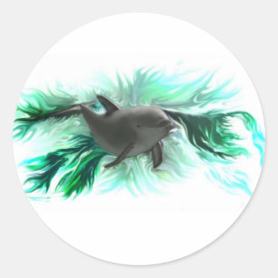 Delfinbaby Ronde Sticker