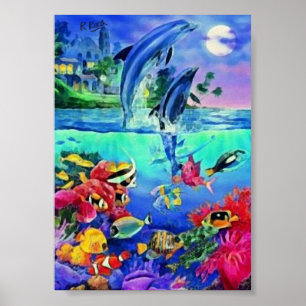 Delfines Oils Originaux Posters