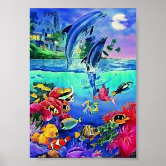 Delfines Oils Originaux Posters (Devant)
