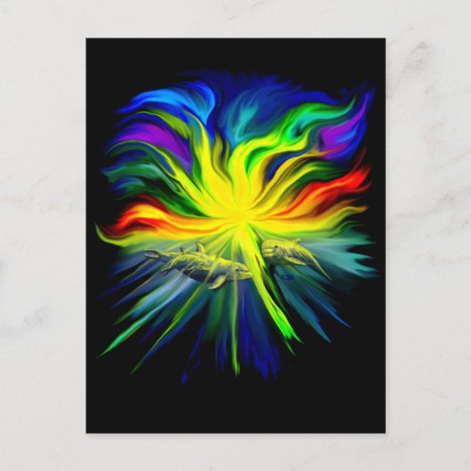 Delfinfamilie im Sonnenschein Briefkaart (Voorkant)