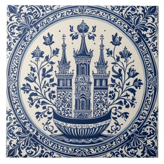 Delft 1-stijl tegeltje (Voorkant)