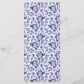 Delft Blauw Delft Blue Dutch Mariage Dinner Menu (Dos)