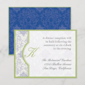 Delft Blauw Wit Toile Vierblad - Ontvangst Kaart (Voorkant / Achterkant)