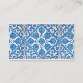 Delft Bleu Blanc Faux Carreaux Personnalisé Cartes (Dos)