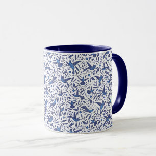 Delft Blue Birds Pattern Mok
