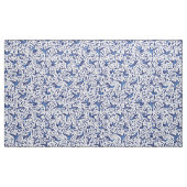 Delft Blue Birds Seamless Pattern Stof (Yard (91,4 cm))