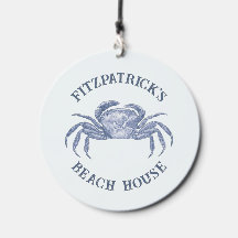 Delft Blue Crab Vintage Maison de plage nautique