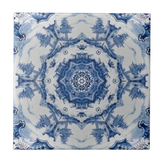 Delft Blue Design 02 1764 Backsplash Tegel ~ Tegeltje (Voorkant)