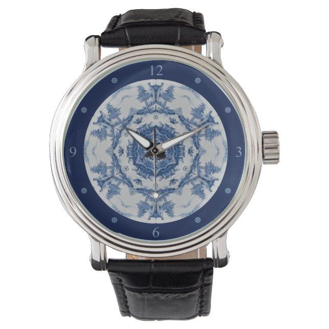 Delft Blue Design 02 van 1.764 ~ * ~ Pocket Watch Horloge (Voorkant)