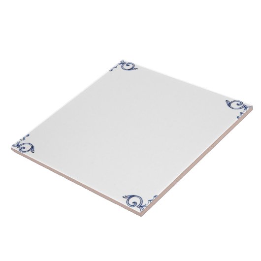 Delft Blue Dutch Matching Mix Match Empty Tegeltje (Zijkant)