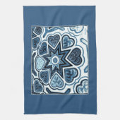 Delft Blue Hearts Kitchen Towel Theedoek (Verticaal)