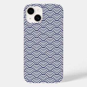 Delft Blue Koinobori Fish Scale Pattern Case-Mate iPhone 14 Hoesje