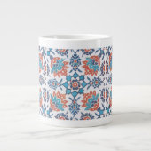 Delft Blue Red Cornflower Art Jumbo Mok (Voorkant)