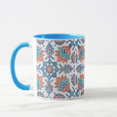Delft Blue Red Pattern Art Coffee Mok (Links)