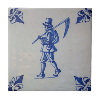Delft Blue Tegel - Mower die cyaan of sikkel vervo Tegeltje