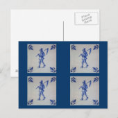 Delft Blue Tegel - Sjabloon Briefkaart (Voorkant / Achterkant)